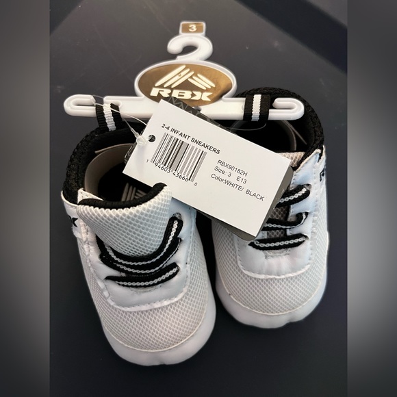 RBX black and white sneakers; infant size 3; NWT - Picture 3 of 3